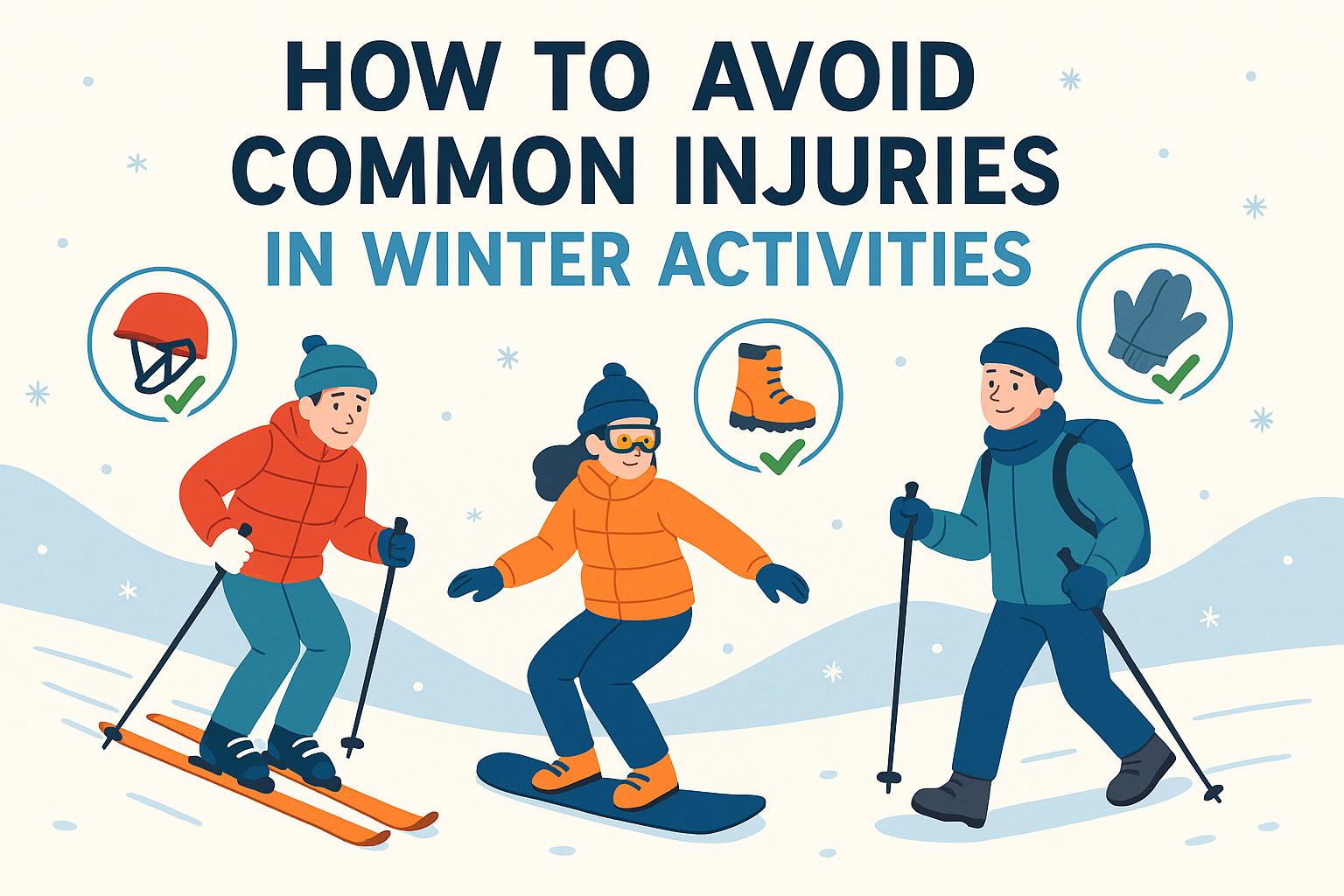 How to avoid common injuries in winter activities.