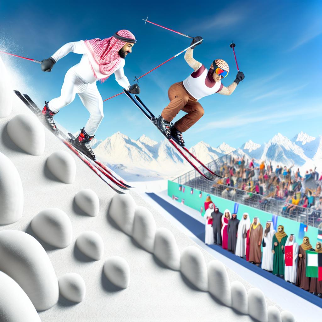 The art of competitive mogul skiing.