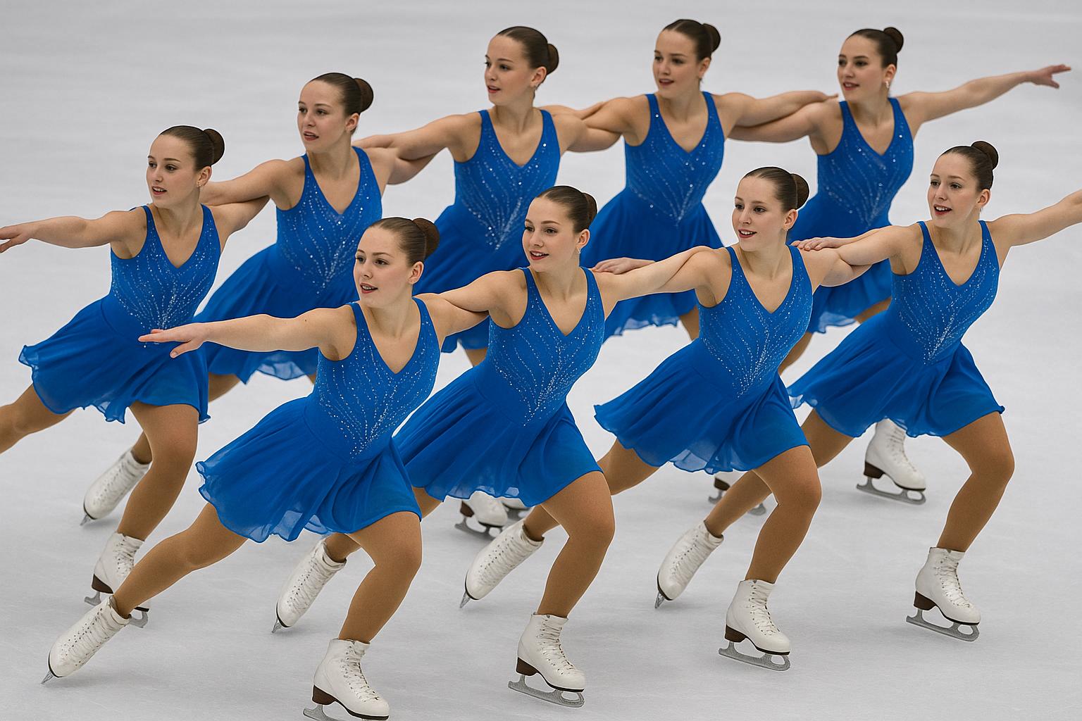 The art of synchronized skating.