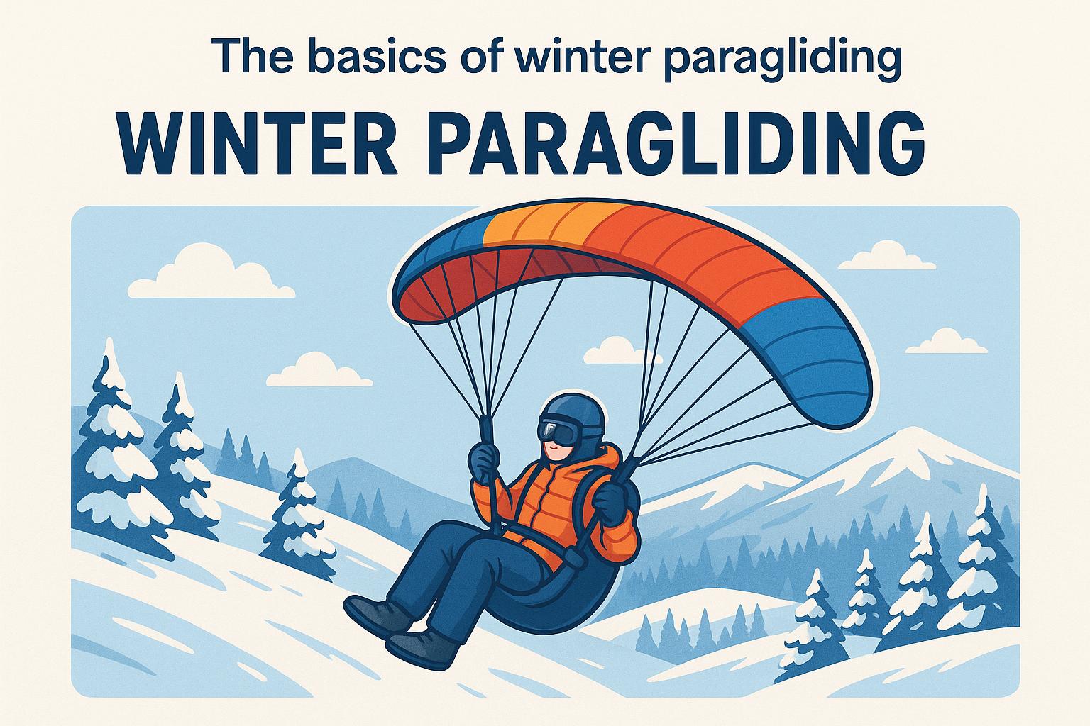 The basics of winter paragliding.