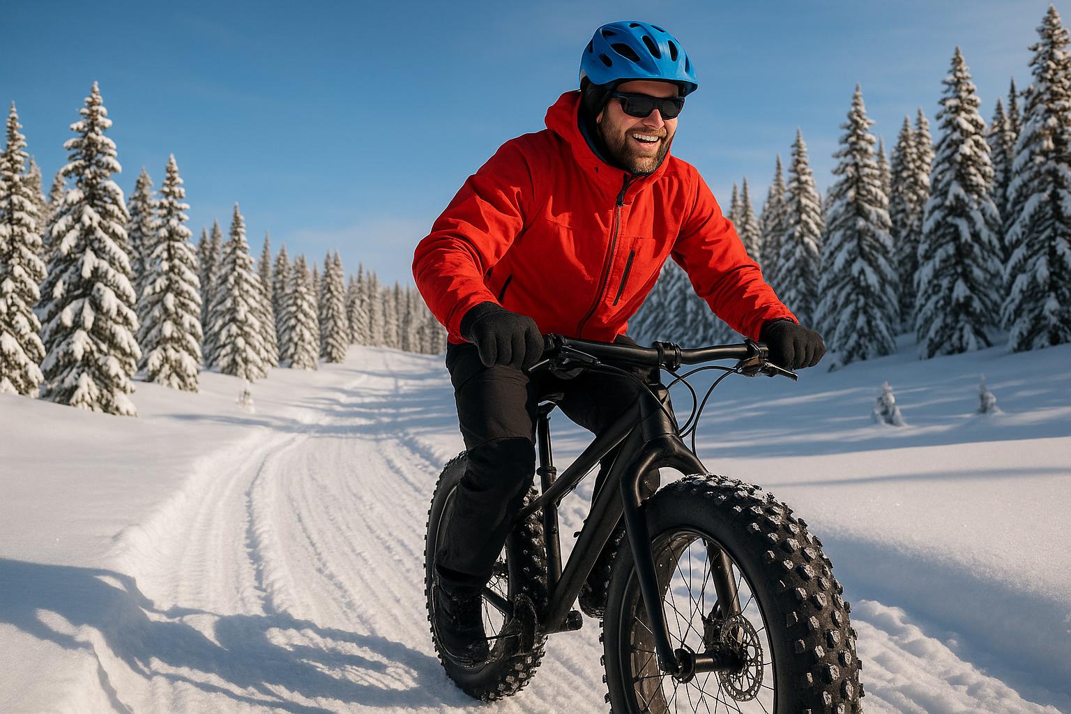 The popularity of fat biking on snow.