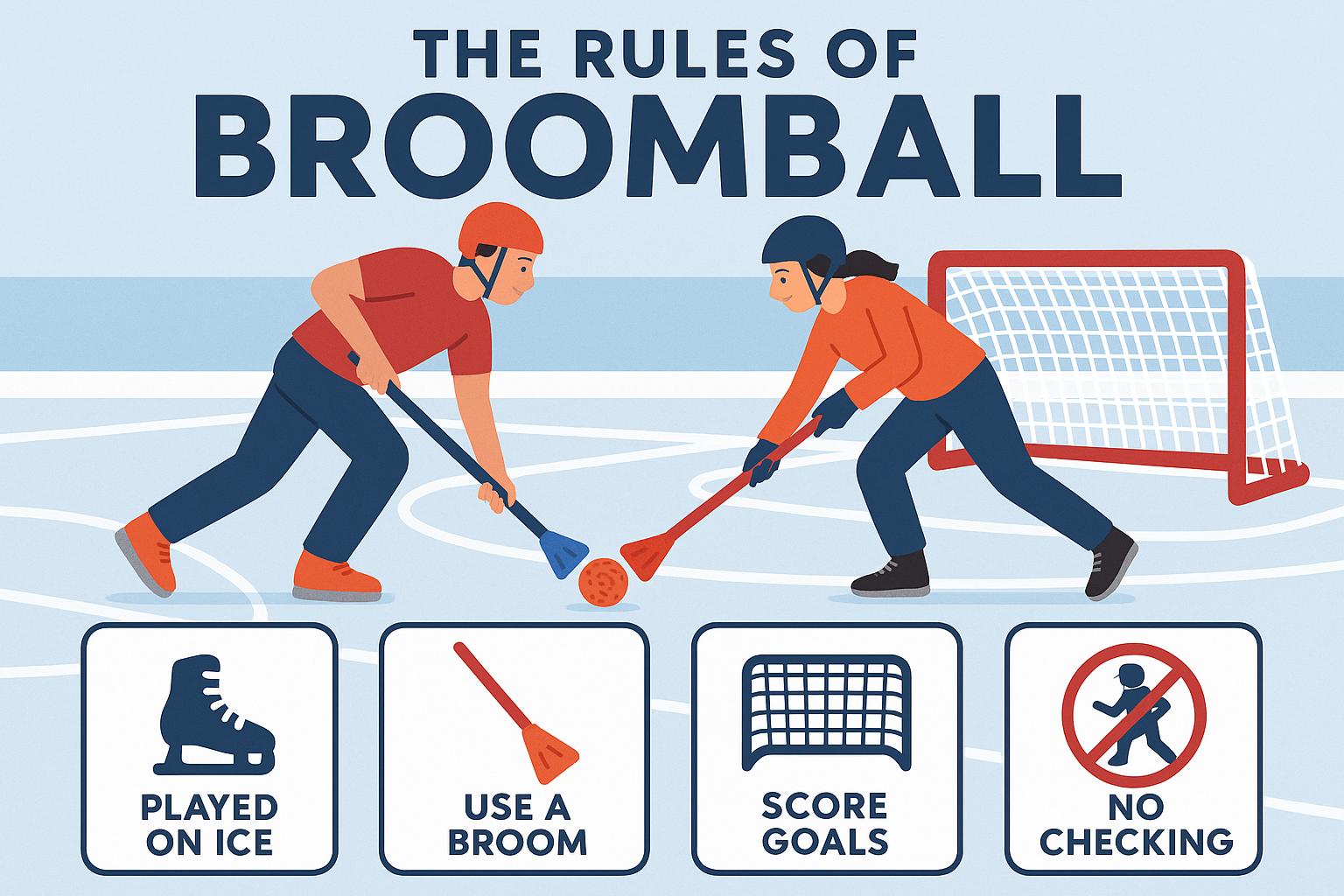 The rules of broomball and how it’s played.