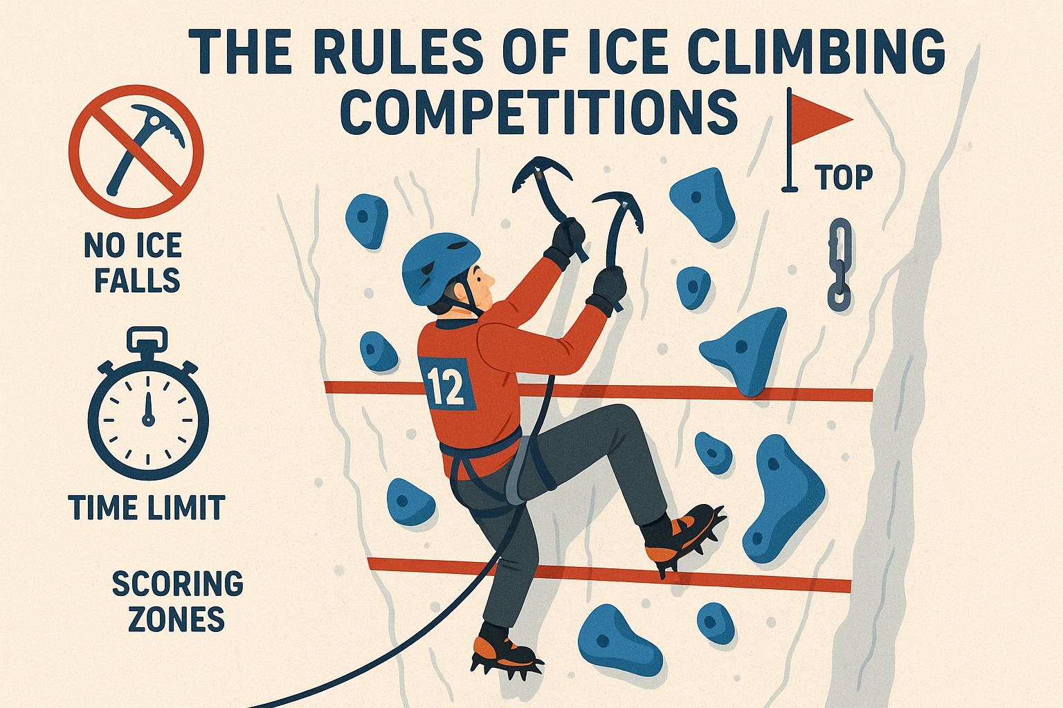 The rules of ice climbing competitions.